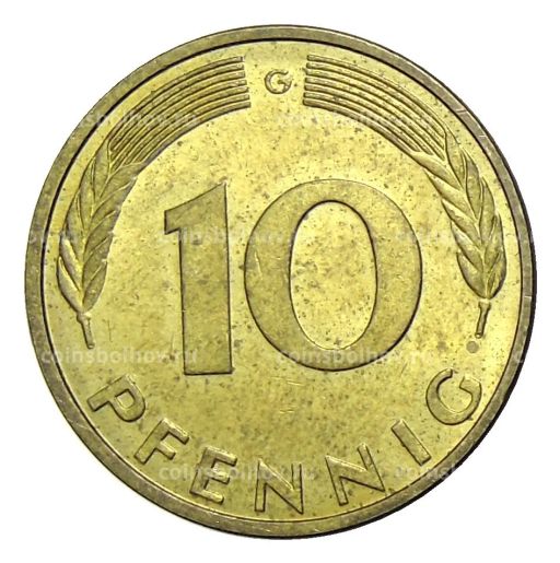 Монета 10 пфеннигов 1995 года G Германия