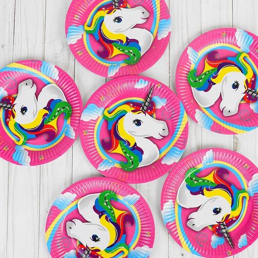 Тарелка бумажная Единорог, 18 см, набор 6 шт. - Страна карнавалия фото 10
