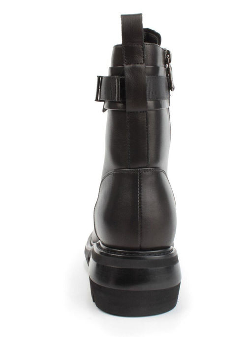 04-M2-592 BLACK Ботинки зимние женские (натуральная кожа, натуральный мех)