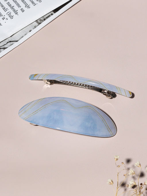 Цена за 2 шт. Заколки - автомат для волос «Тайна», набор 2 шт., 9 см и 9.5 см, МИКС