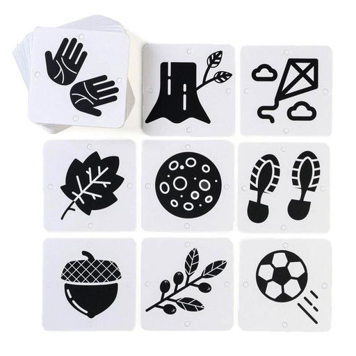 Чёрно-белые картинки для новорожденных Снежные мотивы, 40 картинок, 0+ - Лас играс фото 7