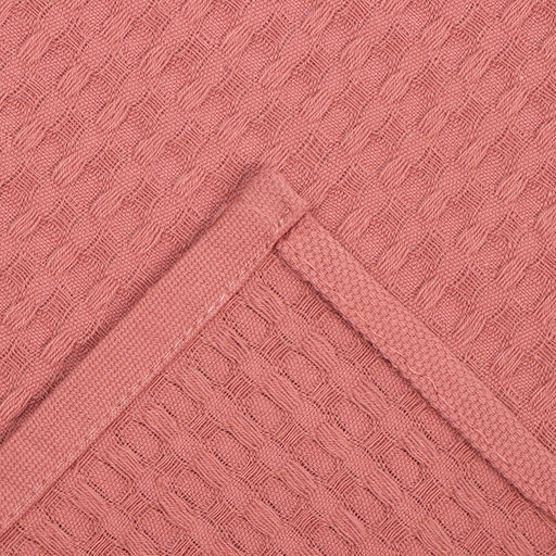 Набор кухонных полотенец Доляна, цвет пудровый, 35х60см-2шт, 100% хл, вафля, 220 гр/м2  фото 9