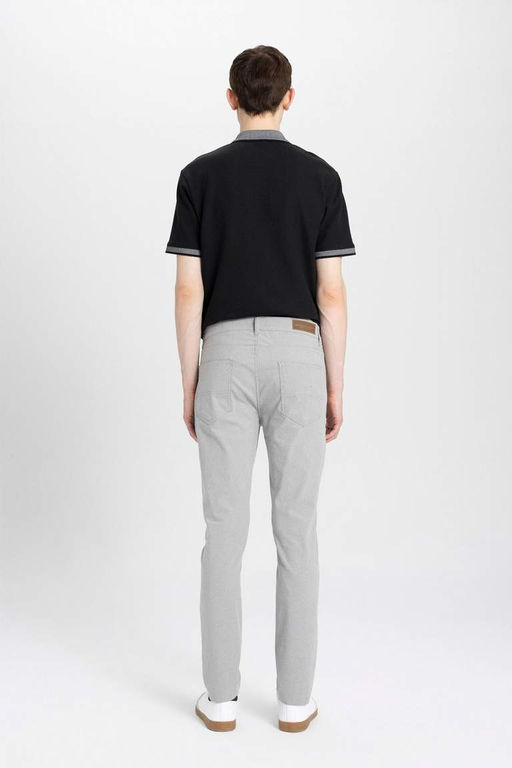 Брюки-чиносы узкого кроя из парусины - Defacto фото 10
