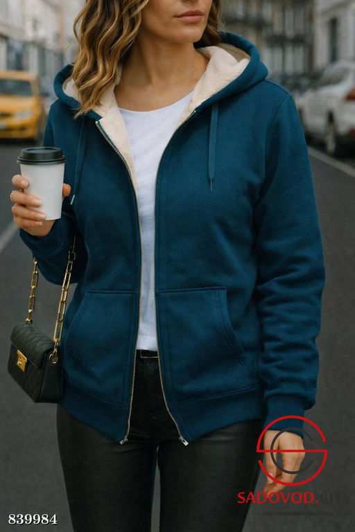 Худи женское на молнии - Bruno фото 4