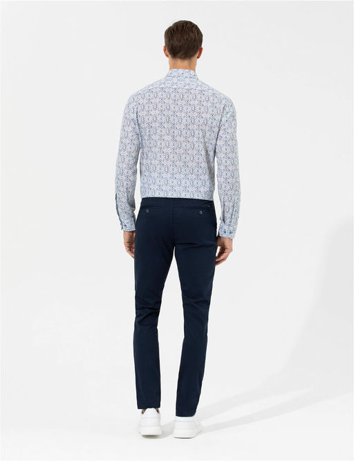 Lacivert Slim Fit Kanvas Pantolon - Pierre cardin фото 4