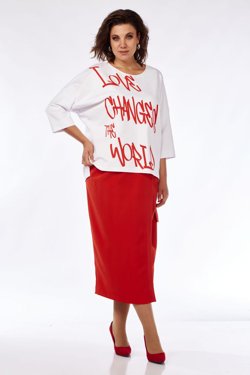 Костюм Michel Chic 1348 белый, красный  фото 6