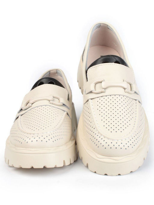 03-PDD179-2 BEIGE Лоферы женские (натуральная кожа) - Фабричный китай фото 9