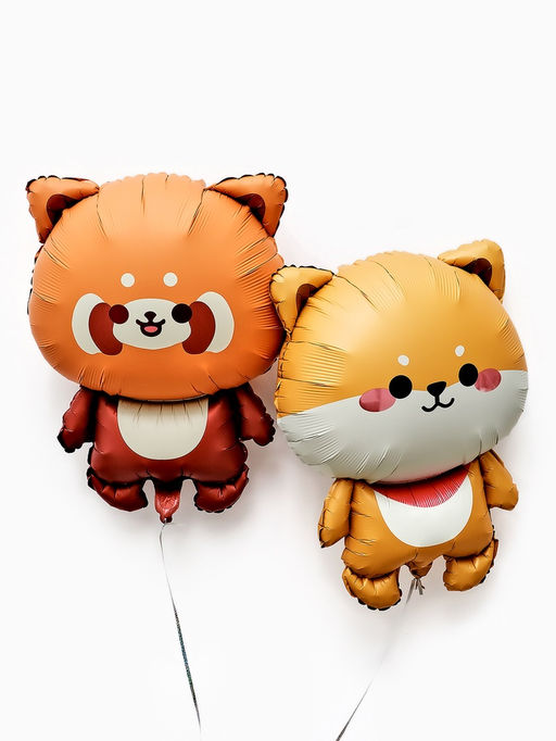 Цена за 2 шт. Воздушный шар фольгированный 27" «Красная панда»