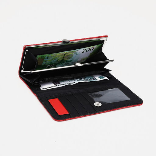 Кошелёк на магните, цвет красный - Simaland фото 3