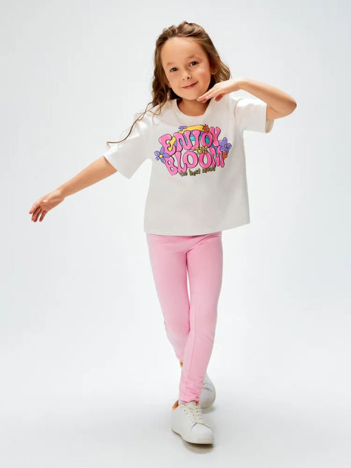 ACOOLA / Брюки детские для девочек (лосины) Selvin розовый  фото 3