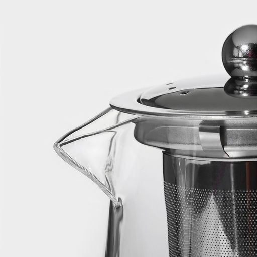 Заварочный чайник Magistro Дарси, 950 мл, металлическое сито, стекло  фото 4