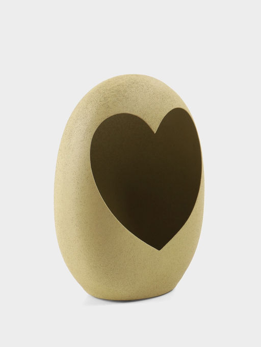 Подсвечник в форме сердца текстурный Олива, 16.5?8.5?22  1 см