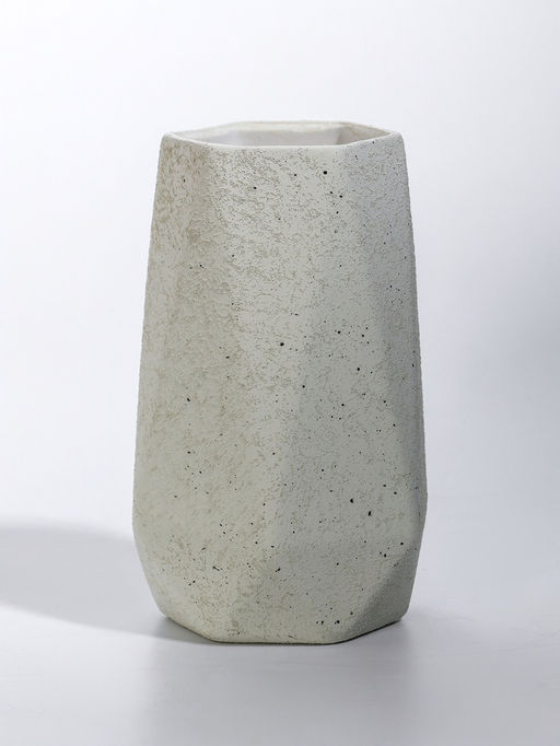 Ваза Бэрри, грани, 18.5?11 см, d=7.5 см, керамика, белая