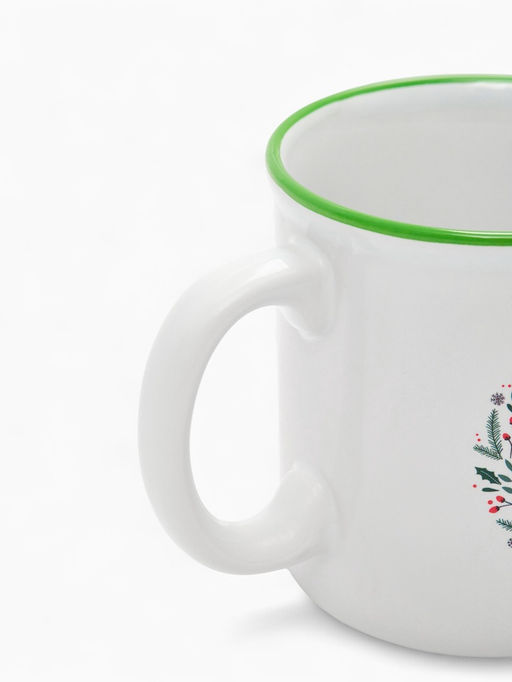 Кружка чайная новогодняя «Новогодний венок», 340 мл