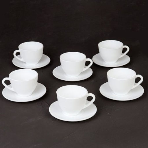 Чайный набор 12 предметов 250 мл белый Новый / GB220/GD55-6A (WHITE ) /уп.8/ цветная коробка - Галеонтрейд фото 5