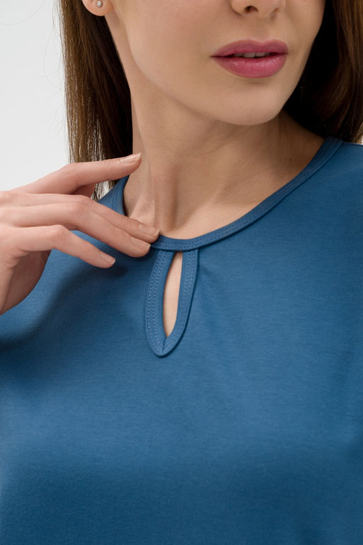 Кофта женская из коттон фита Анфиса ниагара макси - Амадэль фото 10