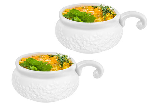 Набор 2 жюльенниц - кокотниц 270 мл 14*10,5*5,5 см "Цветочки"