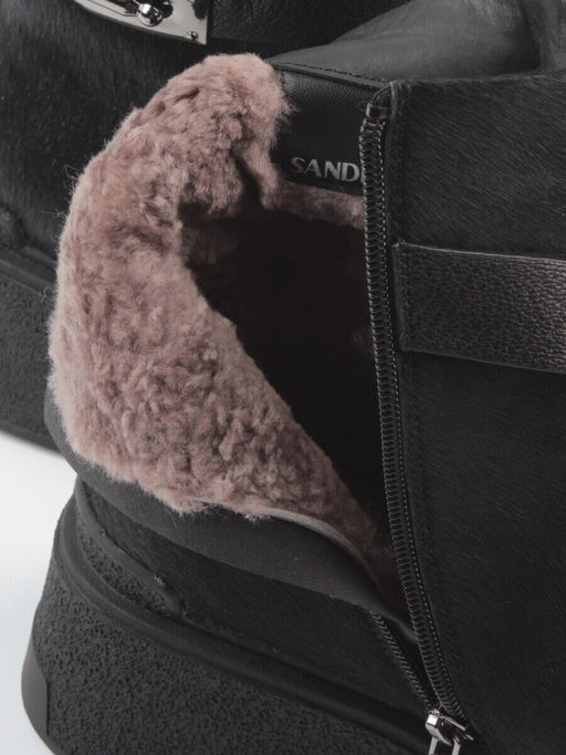 04-HSM704 BLACK Ботинки зимние женские (натуральная кожа, натуральный мех)