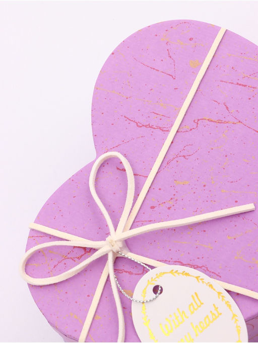 Набор подарочных коробок сердце 3 в 1, сиреневый с акцентом, 22?20?9; 18.5?17?7.5; 16?14?6 см - UPAK LAND фото 3