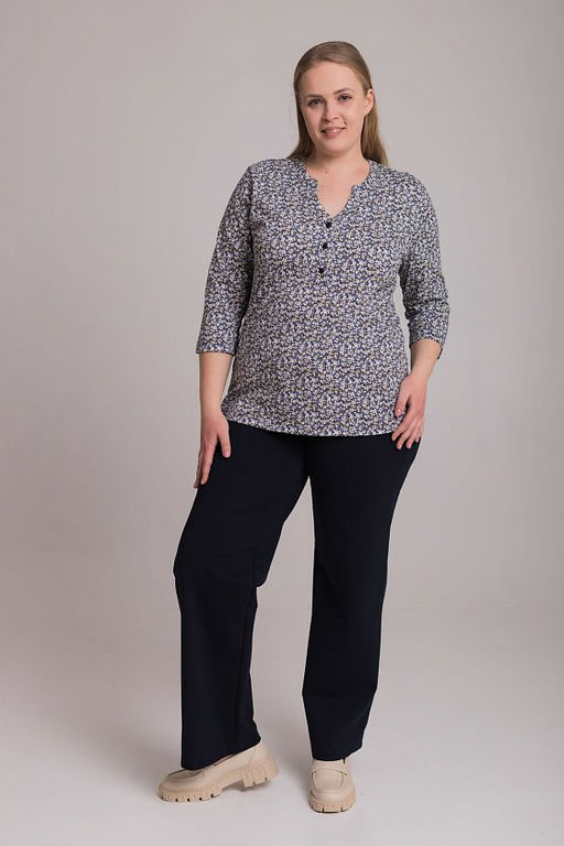 Футболка М324146сб синий/бежевый - Елена фото 3