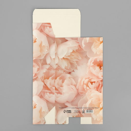 Коробка складная Нежные пионы, 16 х 23 х 7.5 см - Дарите счастье фото 6