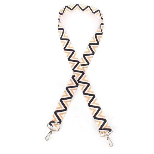Плечевой ремень (стропа) ADEL-239/регулируемый, макс длина 150см, zigzag бел/черн/беж 247957 - Adelia фото 2