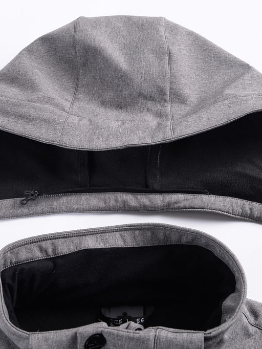 Парка спортивная мужская с капюшоном softshell серого цвета 9565Sr - Mtforce фото 26