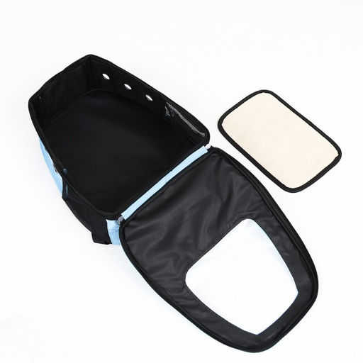 Рюкзак для переноски животных с окном для обзора, голубой - Пижон фото 12