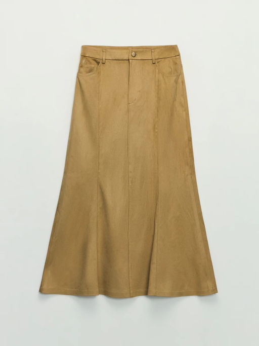 Юбка макси из искусственной замши ZR2604023503-63 / Zarina фото 6