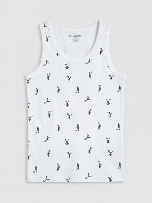 Bisiklet Yaka Erkek ?ocuk Atlet 2li