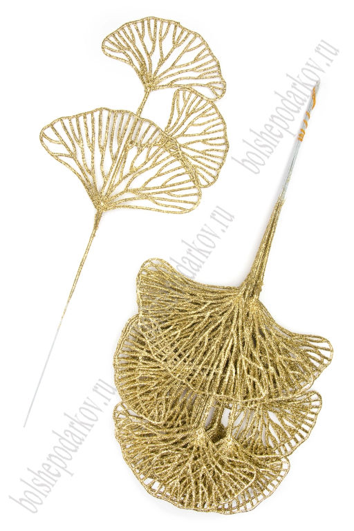 Ветки с глиттером 37*18 см (10 шт) SF-8025, золото