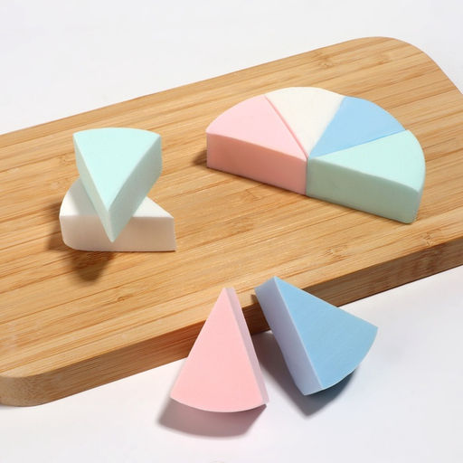 Цена за 2 шт. Спонжи для макияжа, набор - 8 шт., 3.5×3 см, разноцветные