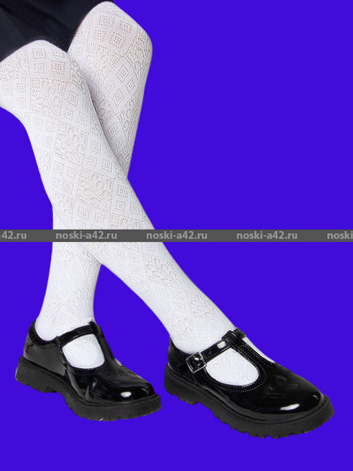 Цена за 6 шт. Шугуан колготки детские ажурные белые 152-164  фото 8