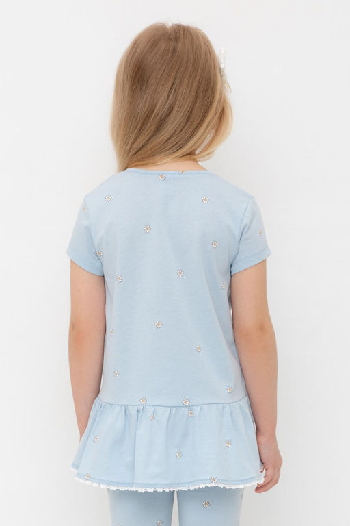 Crockid _ КР 302746-1/голубой,любимые ромашки к563 блузка (туника) для дев  фото 4