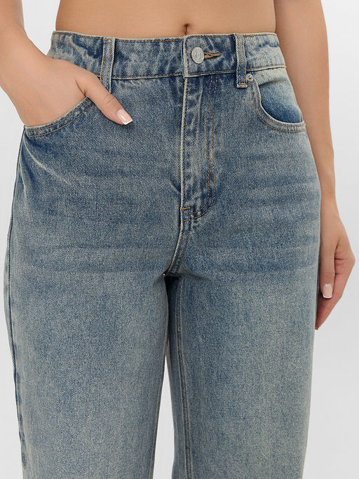 Джинсы женские wide leg синие - Mark formelle фото 5