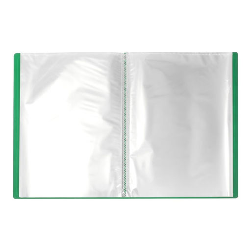 Папка с 60 вкладышами А4, 500 мкм, Calligrata, текстура «песок», зелёная