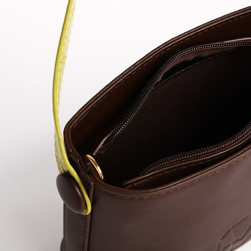 Сумка кросс-боди на молнии, цвет коричневый - Simaland фото 7