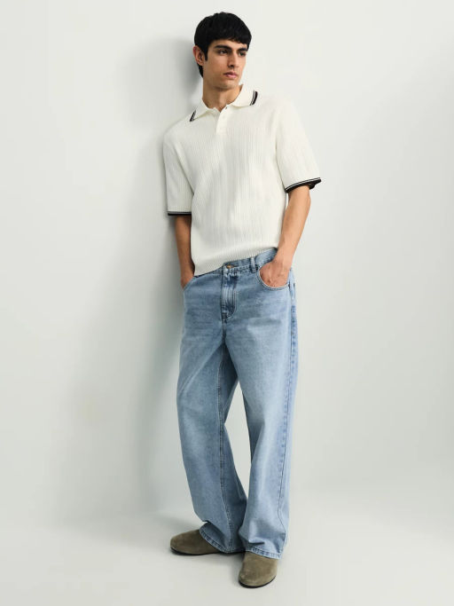 Джемпер поло фактурной вязки / Zarina фото 2