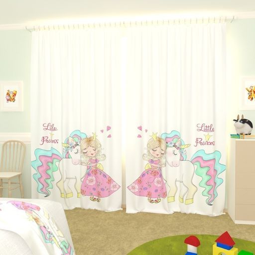 Детские фотошторы Коллекция My Little Princess 36 Сатен/150 см/255 см