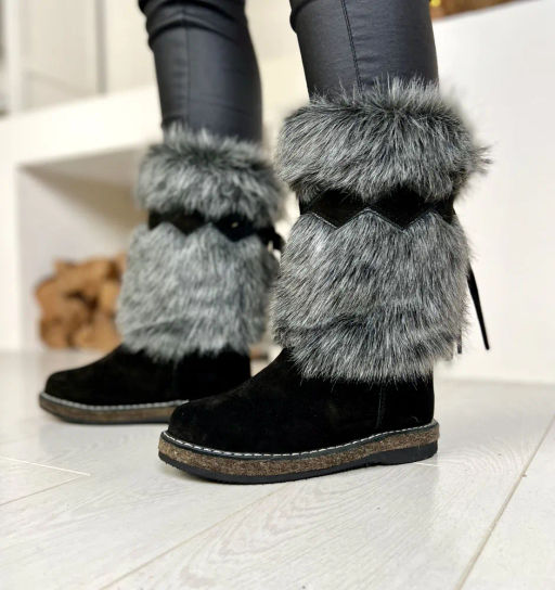 сапоги унты Чернобурка, натуральный велюр,натуральна овчина войлочная подошва . - Мирунт фото 14