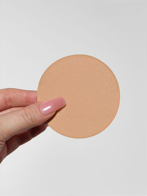 Спонжи для макияжа, 10 шт., d=8 см, бежевые