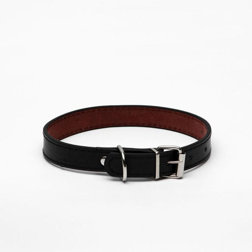 Ошейник из высококачественной искусственной кожи с подкладом под кожу, 44 х 2 см, микс - Пижон фото 2