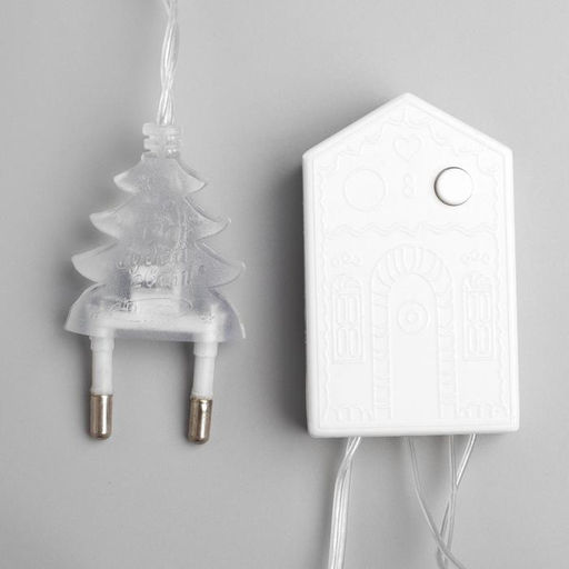 Гирлянда Нить 5 м с насадками Шарики белые, IP20, прозрачная нить, 30 LED, свечение тёплое белое, 8 режимов, 220 В - Luazon lighting фото 5