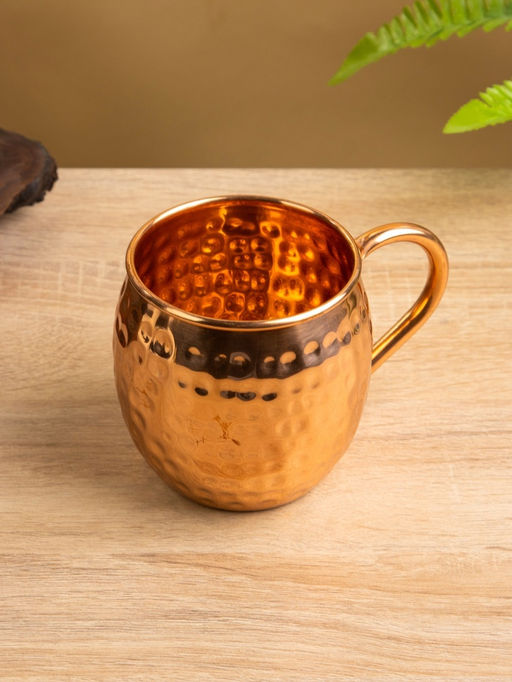 Кружка рельефная, 13×8×9.5 см, медь