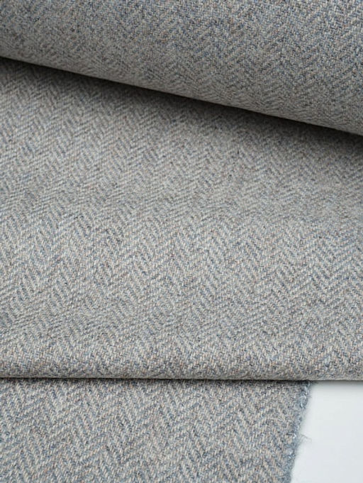 Шерсть пальтово-костюмная Твид Елочка цв.серый/бежевый, ш.1.5м, шерсть-60%, п/э-40%, 330гр/м.кв - Купава фото 7