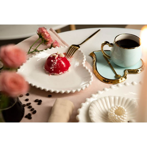 Тарелка Magistro «Сердце», 20.5×21×2.5 см, фарфор, белая