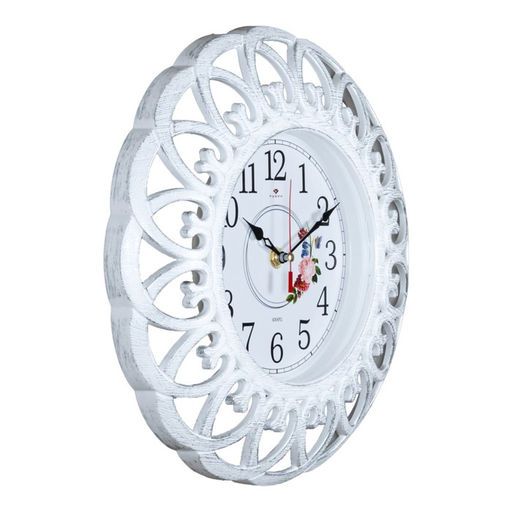 Часы настенные интерьерные «Адажио», бесшумные, плавный ход, d=30 см, белые, от батарейки 1×АА