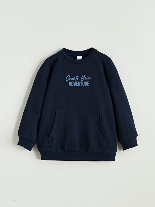 Bisiklet Yaka Bask?l? Erkek ?ocuk Tak?m 2li