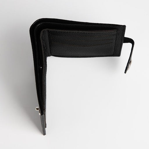 Портмоне мужское, на магните, отдел для купюр, карт, монет, чёрное