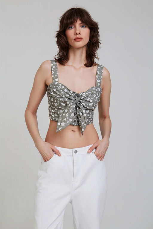 Блузка-топ в красно-белую клетку - Incity фото 3